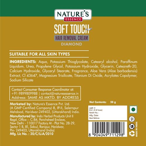 Nature's Essence Hair Removal Cream Gold - For All Skin Types
(50gm)