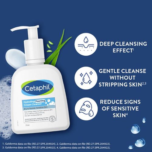 Cetaphil Hydrating Foaming Cream Cleanser
(236ml)