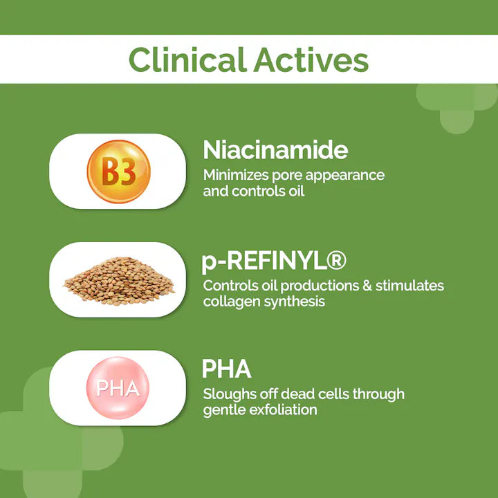 The Derma Co Pore Minimizing Daily Face Moisturizer with 3% Niacinamide 3% PHA and p-REFINYL® - 50 g