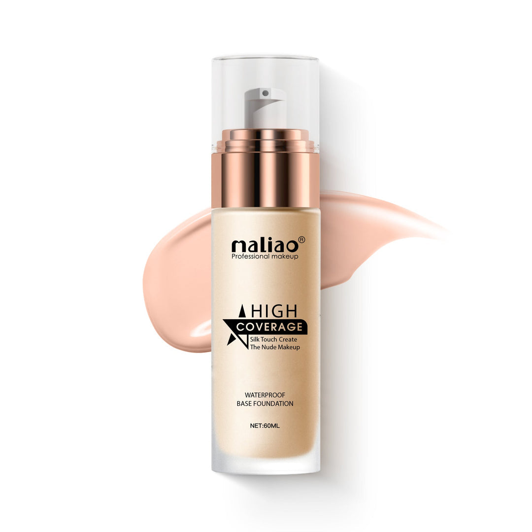 Maliao High Coverage Waterproof Base Foundation - Flawless All-Day Wear - 02 Soft Ivory