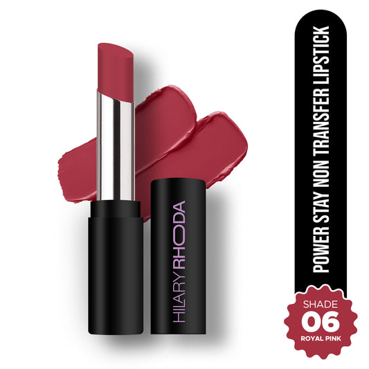 Hilary Rhoda Power Stay Non Transfer Lipstick (Royal Pink 06)