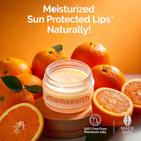 Mamaearth Vitamin C Moisture Therapy Lip Balm SPF 50 with Vitamin C & Honey for Lip Lightening - 15 g