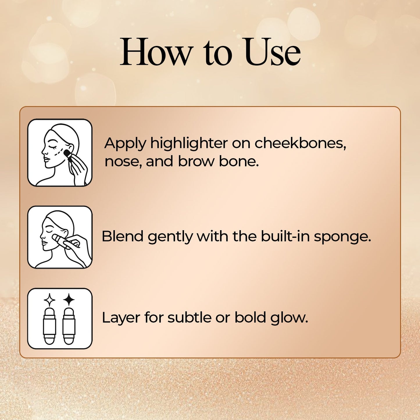 Fashion Color 11:11 Glow O’Clock Highlighter Stick – Long-Lasting Cream Highlighter for Face & Body(Champagne Gold)