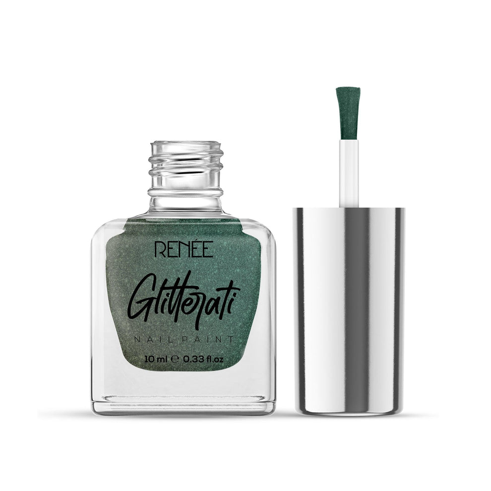 RENEE Glitterati Nail Paint (06 Enchanted Fern)