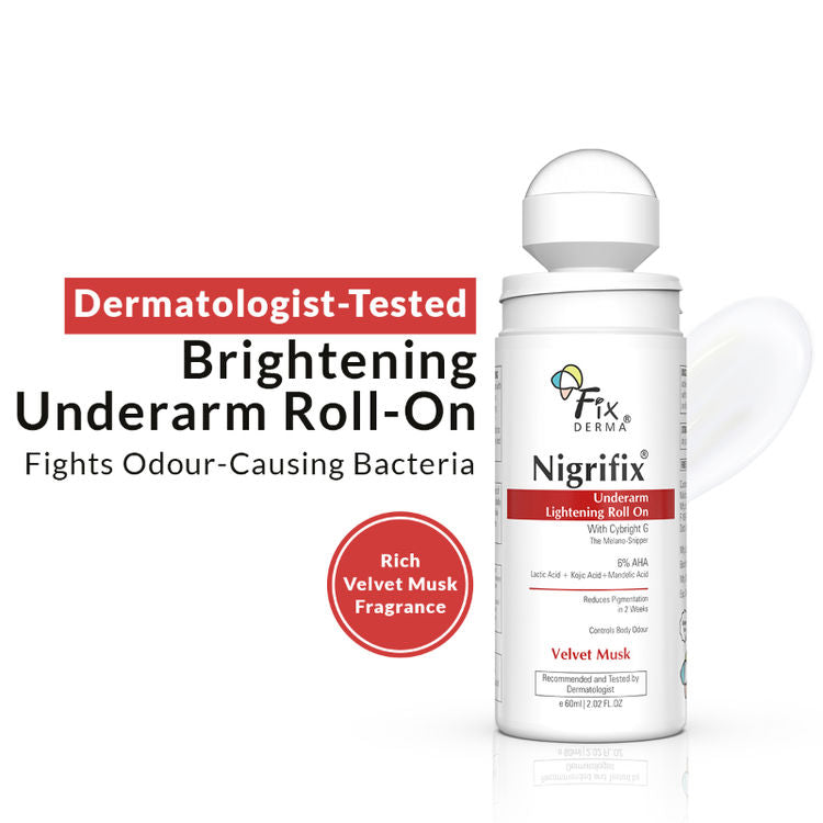 Fixderma Nigrifix 6% AHA Underarm Lightening Roll On Velvet Musk
(60ml)