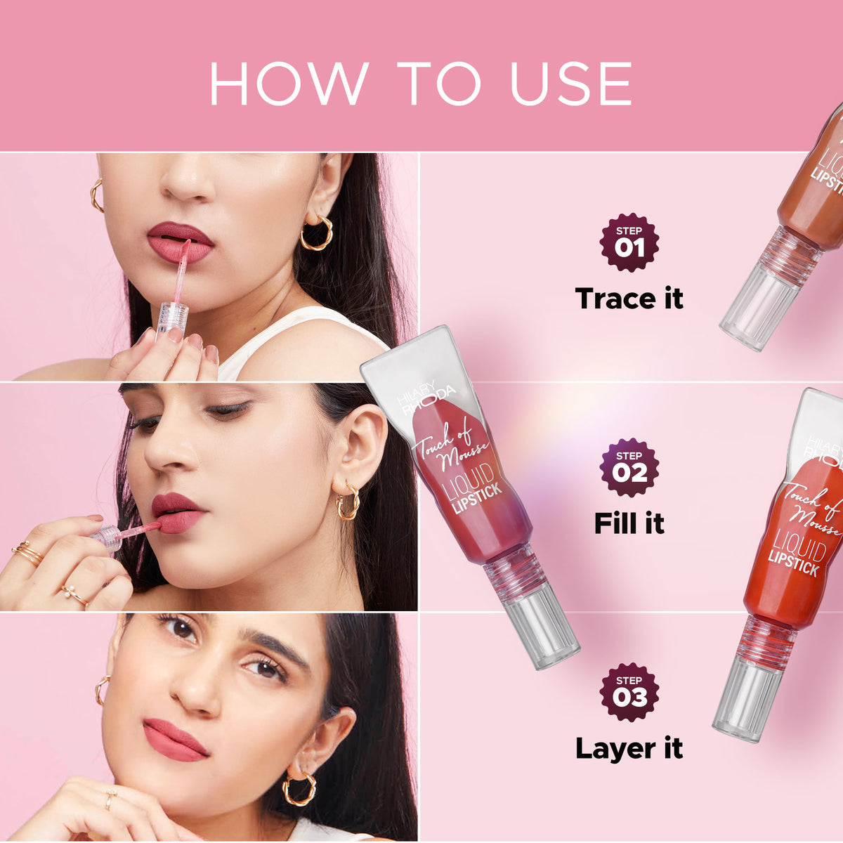 Hilary Rhoda Touch Of Mousse Lipstick (Extra Maroon 12)