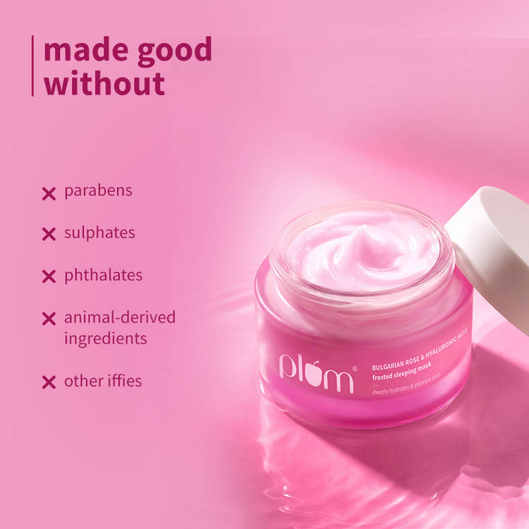 Plum Bulgarian Rose & Hyaluronic Acid Frosted Sleeping Mask (50g)