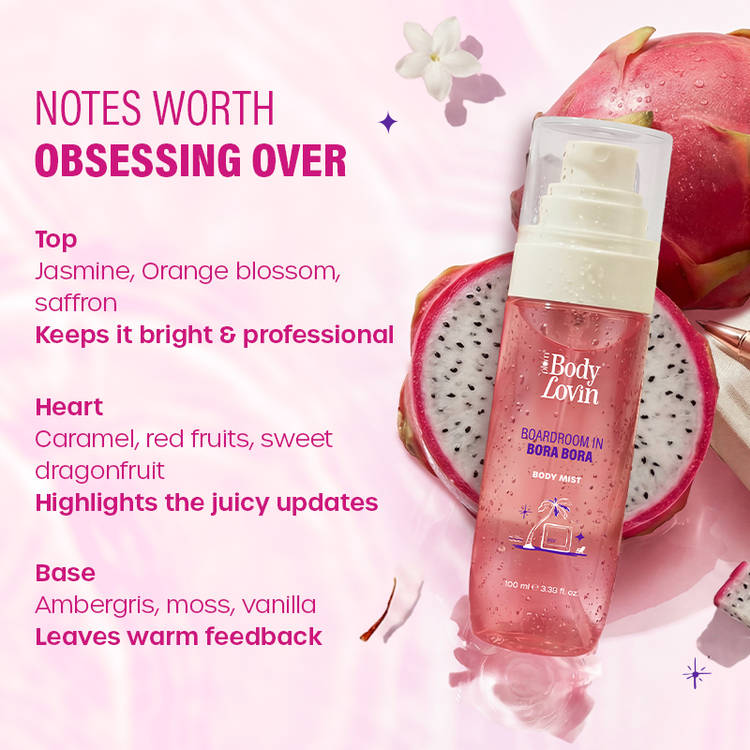 Plum BodyLovin’ Boardroom In Bora Bora Body Mist, Long-Lasting, Sweet Tropical Fragrance (100ml)