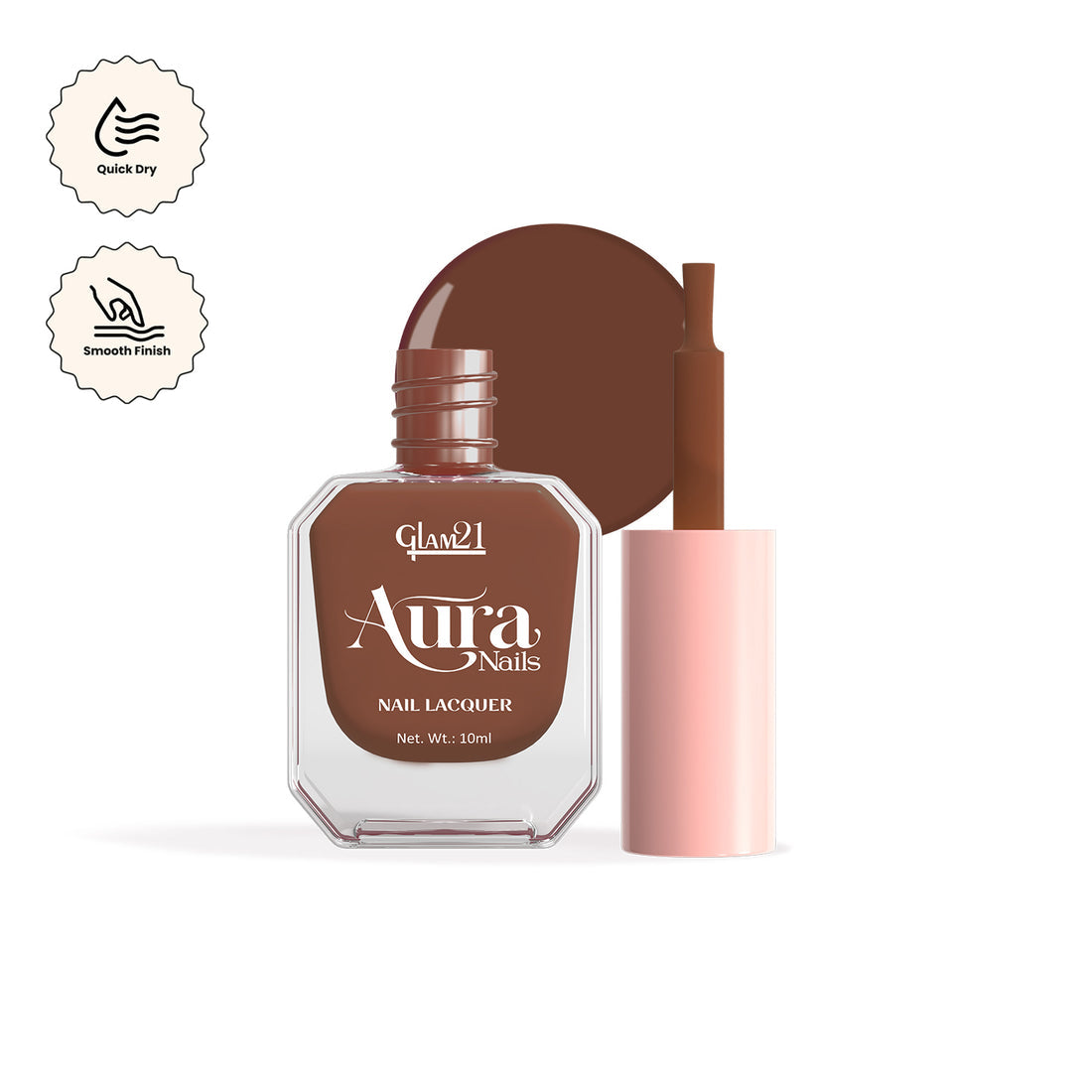 Glam21 Aura - Nail Lacquer (16Barely Brown)
