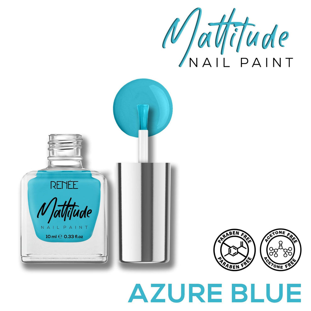 RENEE Mattitude Nail Paint 10ml (06 Azuru Blu)
