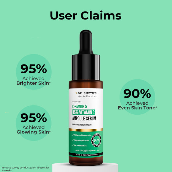 Dr. Sheth's Non-Irritating Ceramide & 15% Vitamin C Ampoule Serum - 30ml