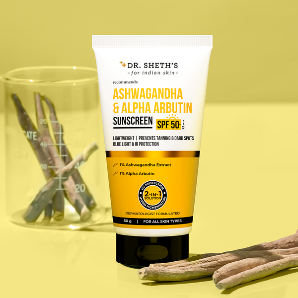 Dr. Sheth's Ashwagandha & Alpha Arbutin Sunscreen - 50g