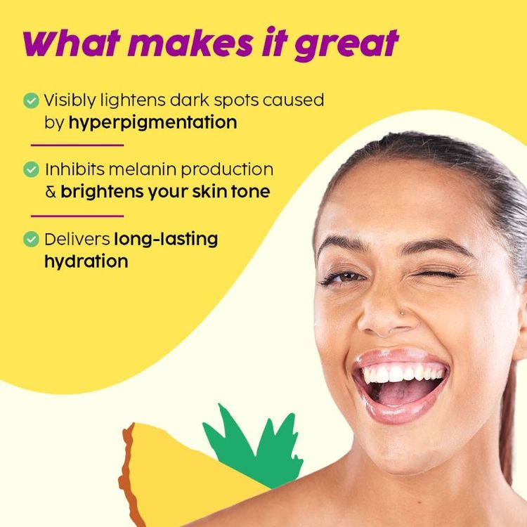Plix 2% Alpha Arbutin Pineapple Moisturizer With SymWhite PLUS For Hyperpigmentation & Dark Spots
(30g)