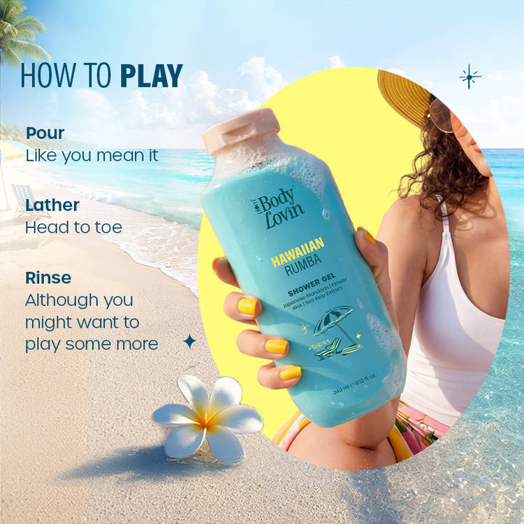 Plum BodyLovin Hawaiian Rumba Shower Gel - Fresh Beachy Body Wash (240ml)