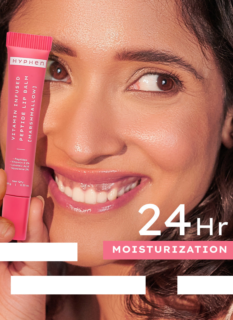 Hyphen Vip marshmallow lip balm with 1% vit e, 2% squalane & peptides - 10g