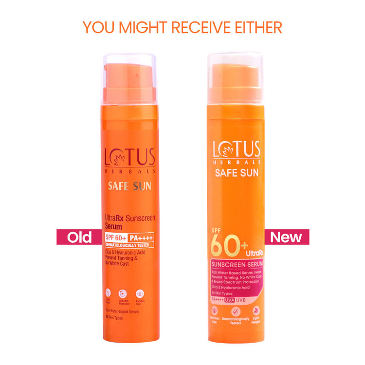 Lotus Herbals UltraRX Sunscreen serum SPF 60+ PA++++All skin typesDermatologically tested (50ml)