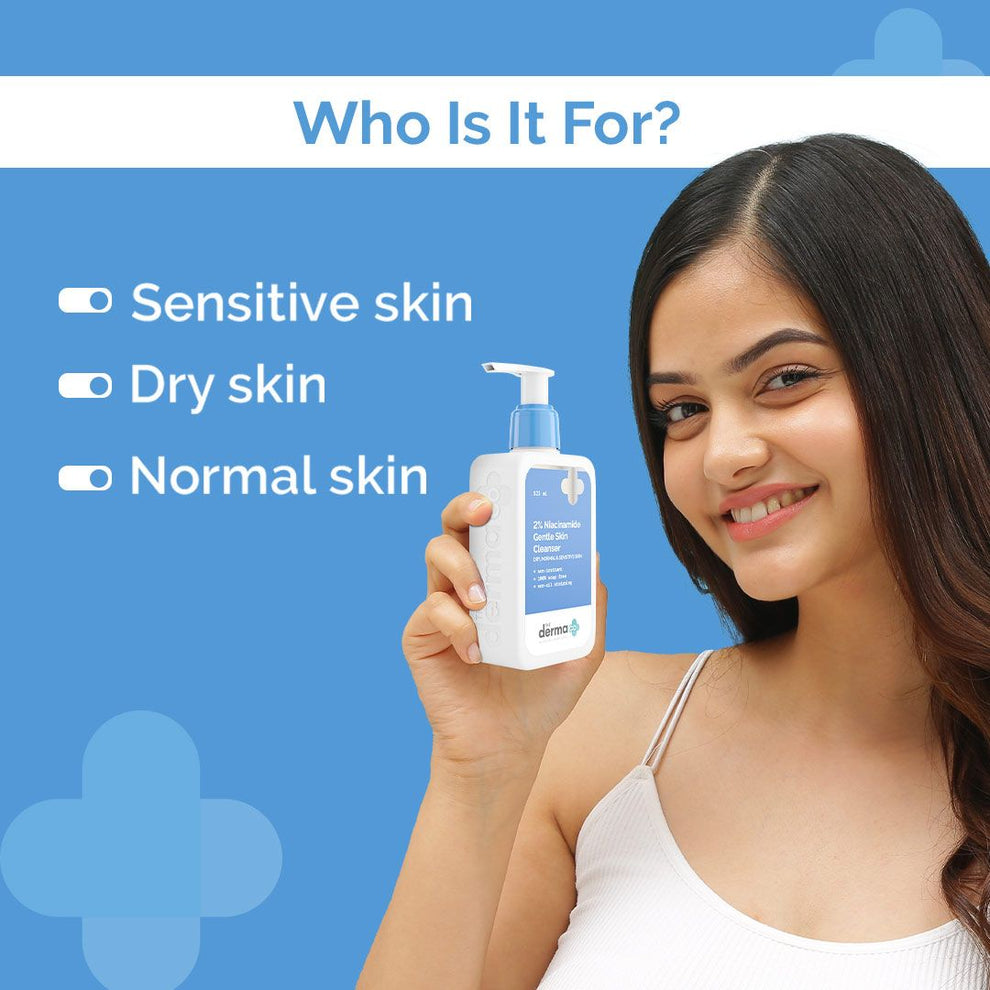 The derma co 2% Niacinamide Gentle Skin Cleanser for Sensitive, Dry & Normal Skin - 125 ml