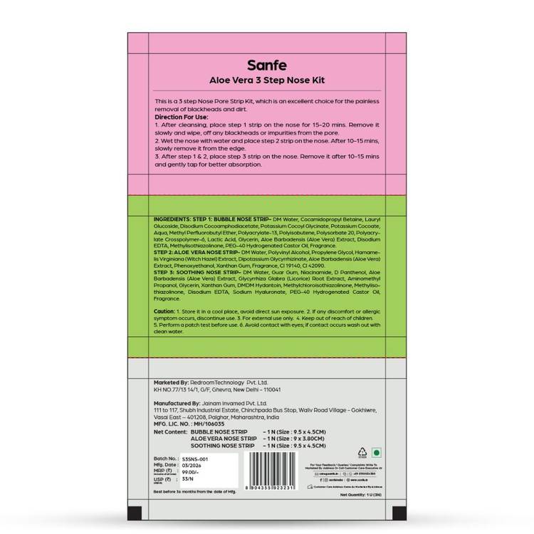 Sanfe Deepdetox 3-In-1 Nose Strips For Blackhead Removal (3pcs)