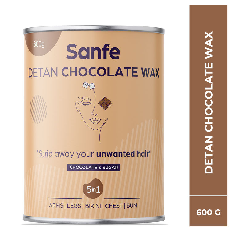 Sanfe Detan Chocolate Wax for Smooth Hair Removal with Chocolate Extracts
(600g)