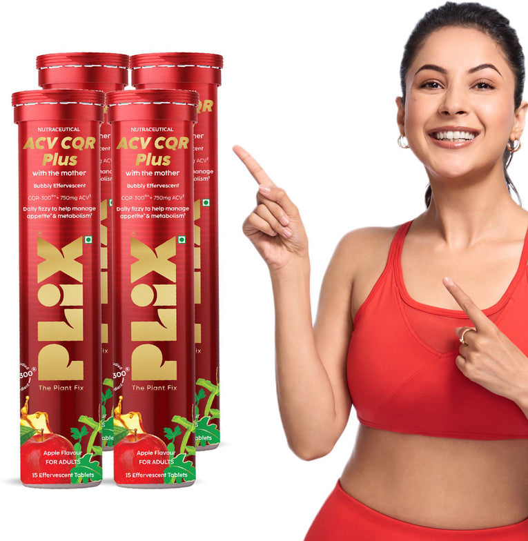 Plix ACV CQR Plus Effervescent for Fat Reduction & Weight Management (2 months)