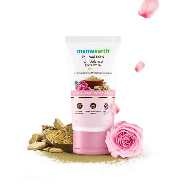 Mamaearth Multani Mitti Face Wash With Multani Mitti & Bulgarian Rose(150ml)