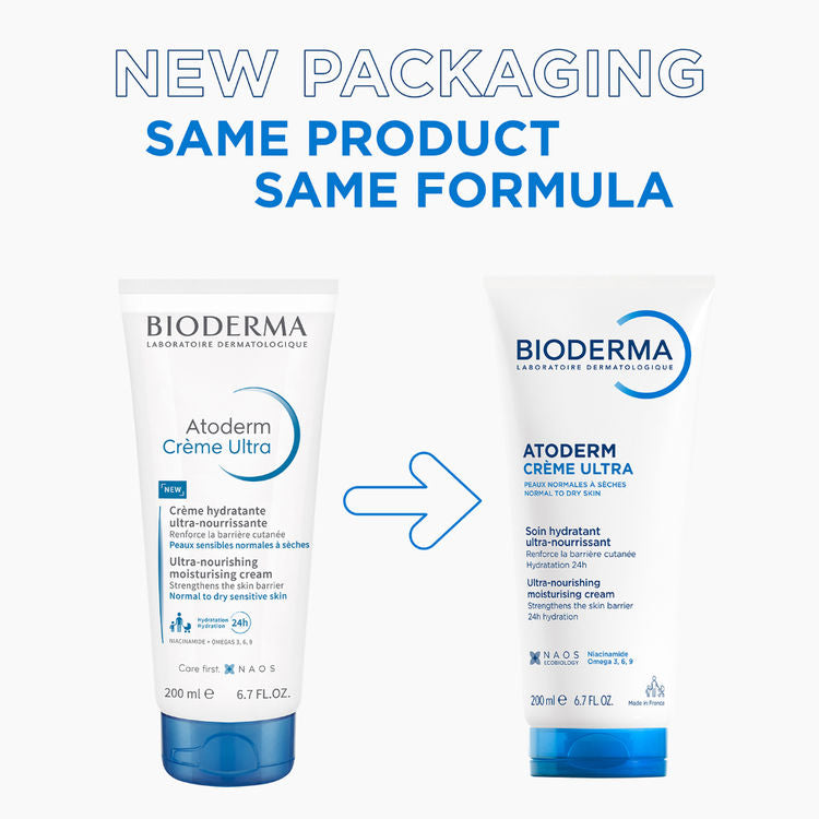 Bioderma Atoderm Creme Ultra-Nourishing - Moisturizer For Normal To Sensitive Dry Skin, 200ml