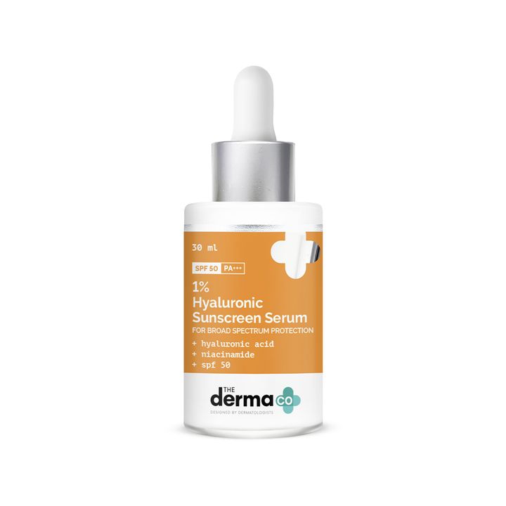 The Derma Co 1% Hyaluronic Acid Sunscreen Serum with SPF 50 & Niacinamide - 30ml