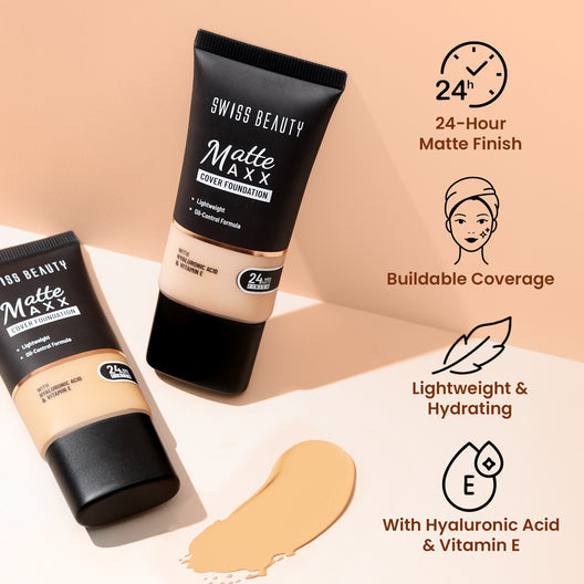 Swiss Beauty Matte Maxx Cover Foundation (04 Medium Warm)