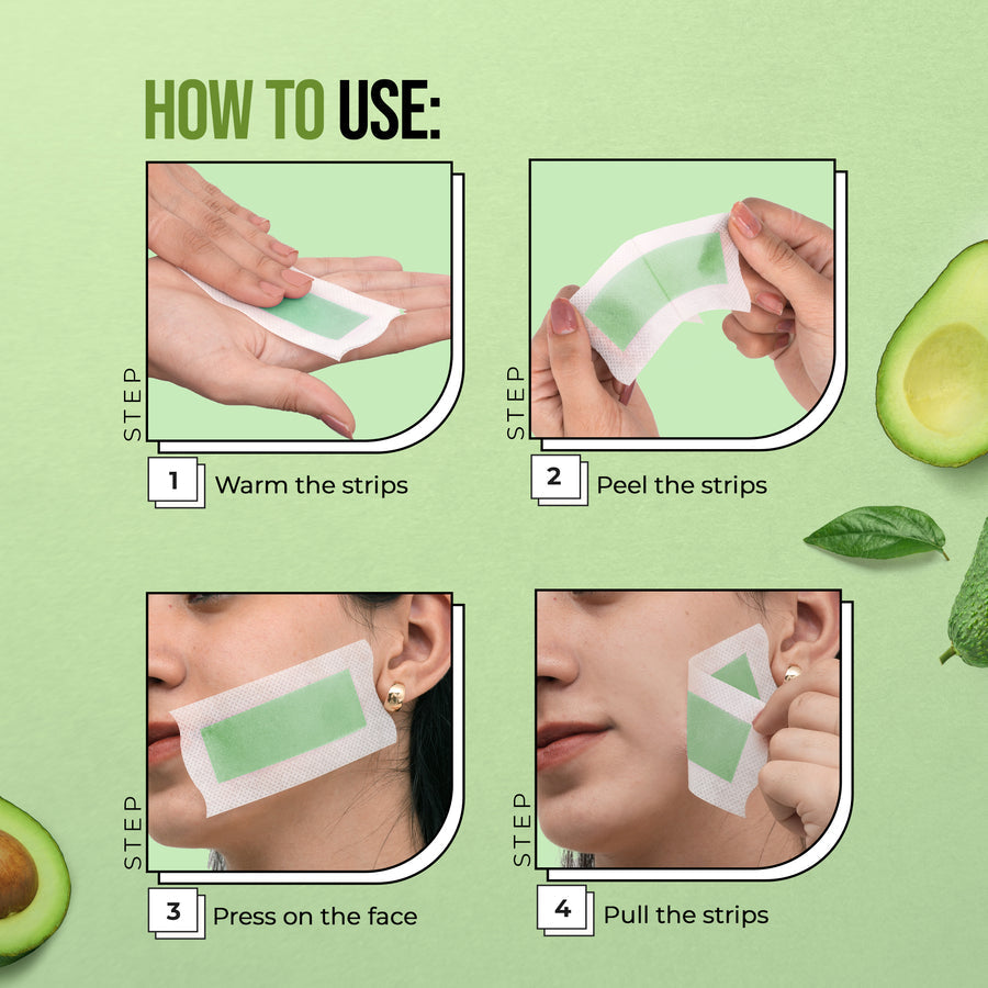 Hilary Rhoda One Go Facial Wax Strips 01 Avocado