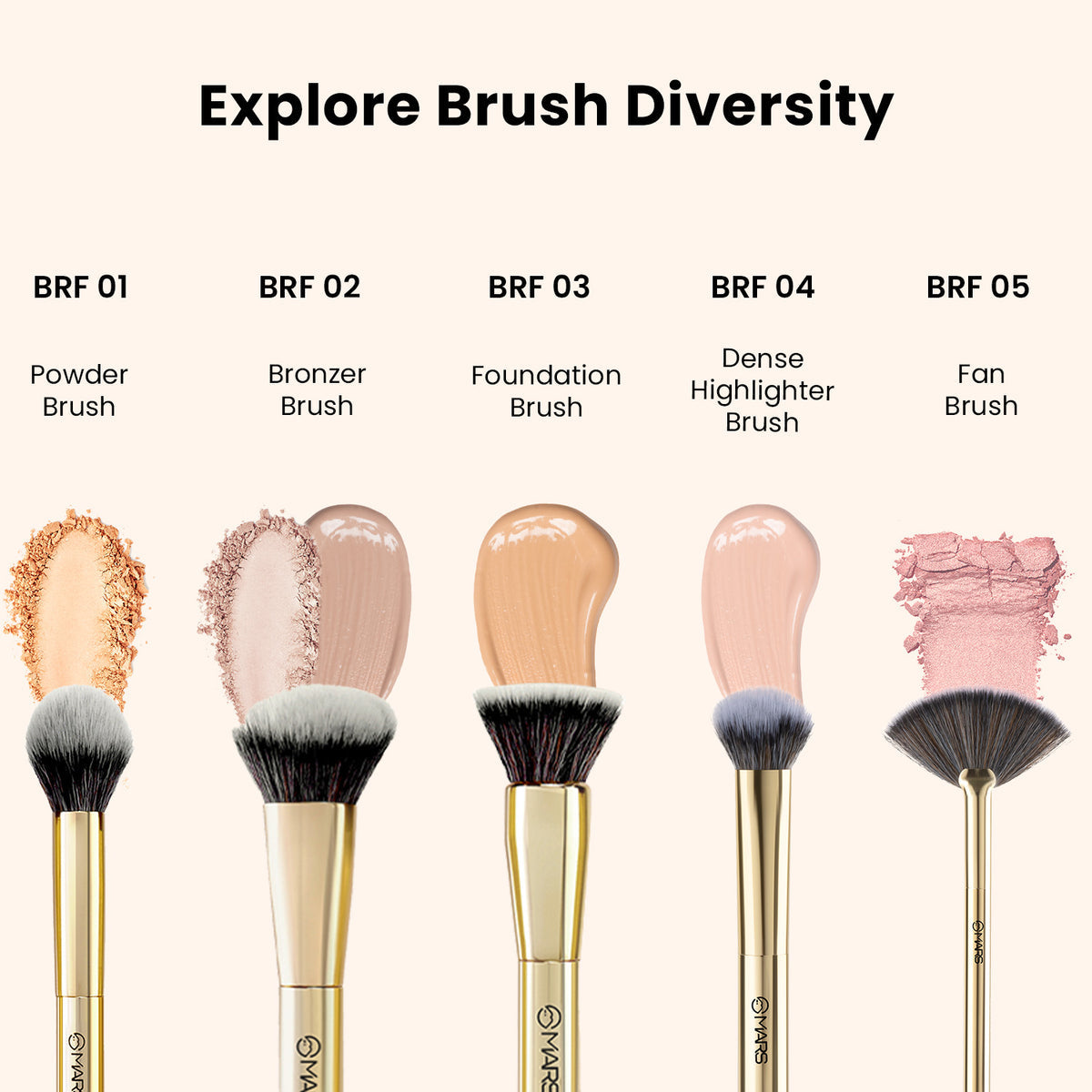 Mars Artist's Arsenal Brush | Flat Foundation Brush