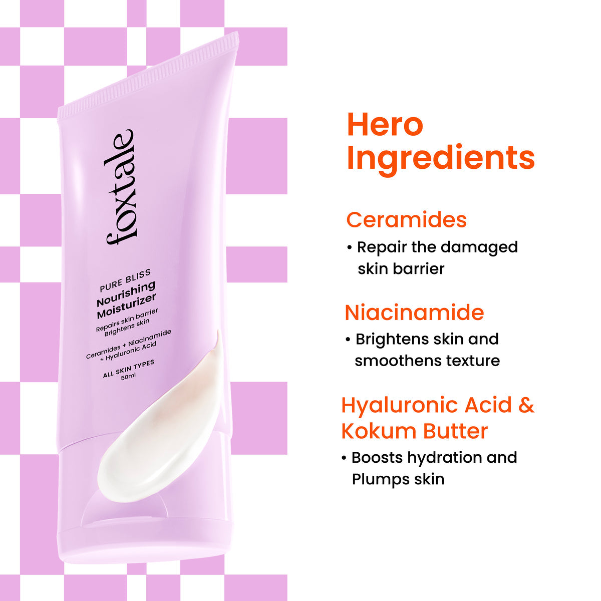 Foxtale Nourishing Ceramide Moisturizer Deep as water, light as air for up to 100 hrs of hydration | 50ml