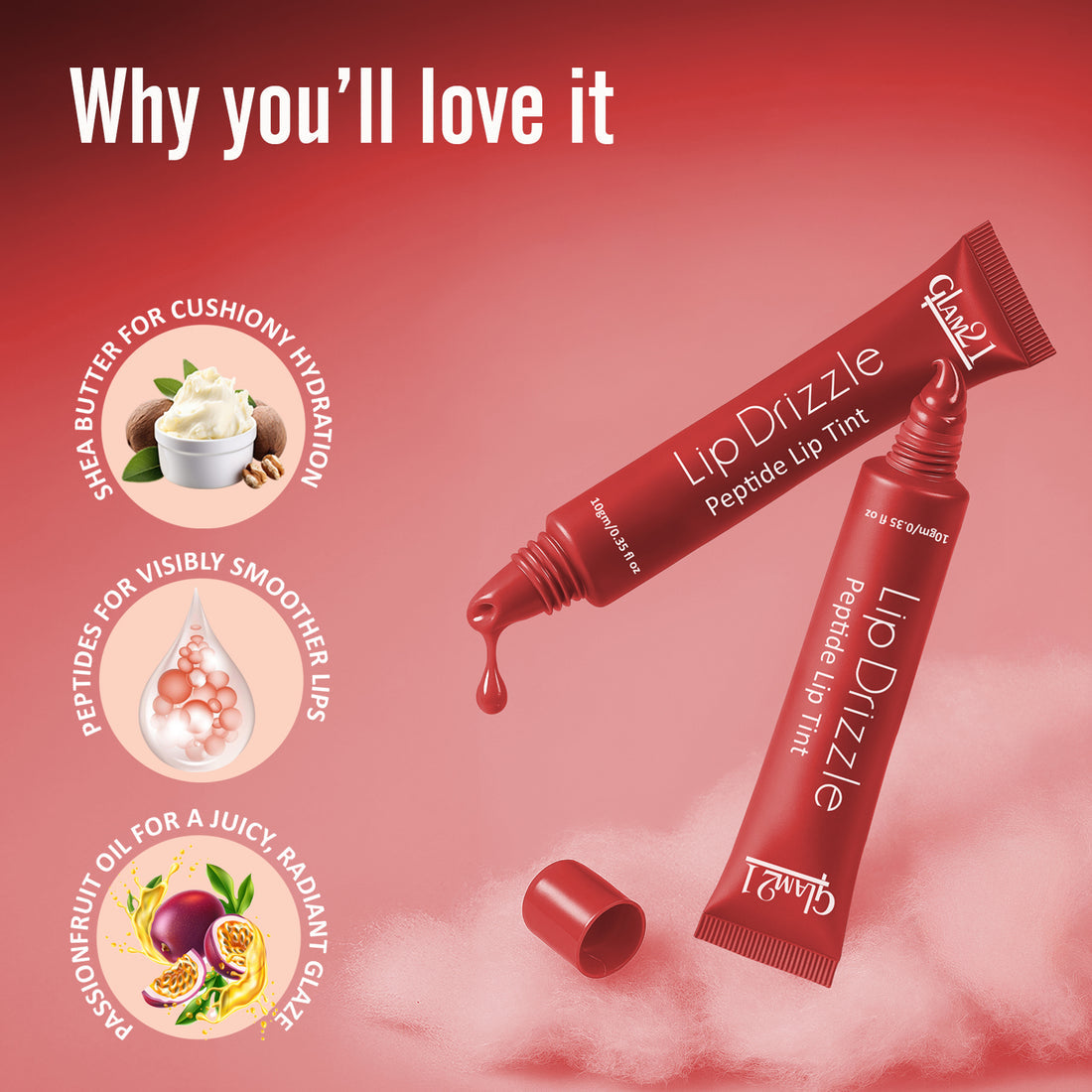 Glam21 Lip Drizzle Peptide Lip Tint (04 Caramel Toffee)
