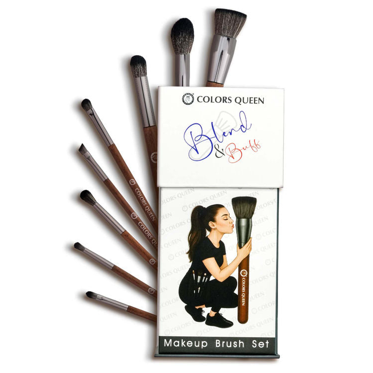 Colors Queen Blend & Buff Makeup Brush Set (8pcs)