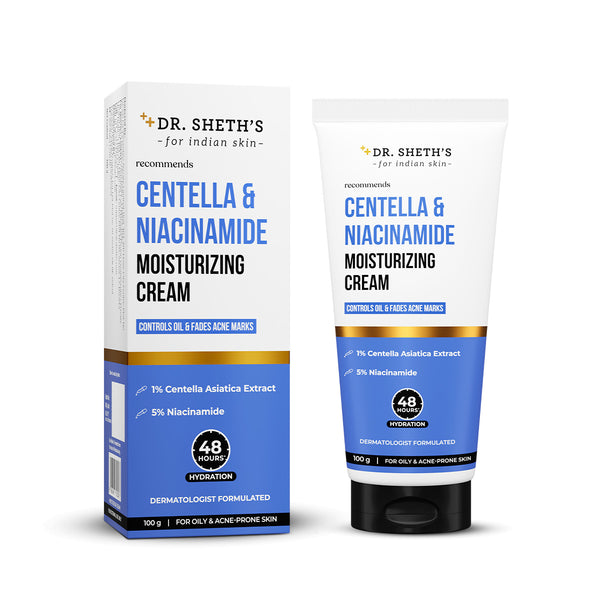 Dr. Sheth's Centella & Niacinamide Moisturizing Cream - 100g