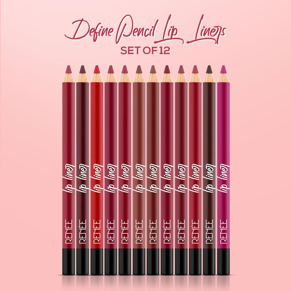 RENEE Define Matte Pencil Lip Liner (Set of 12)