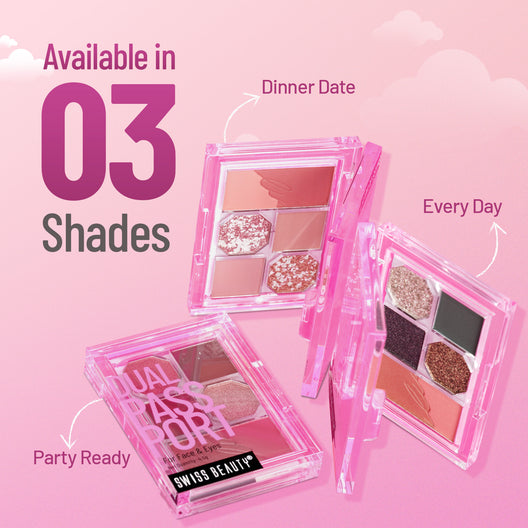Swiss Beauty Dual Passport Face & Eye Palette (Dinner date)
