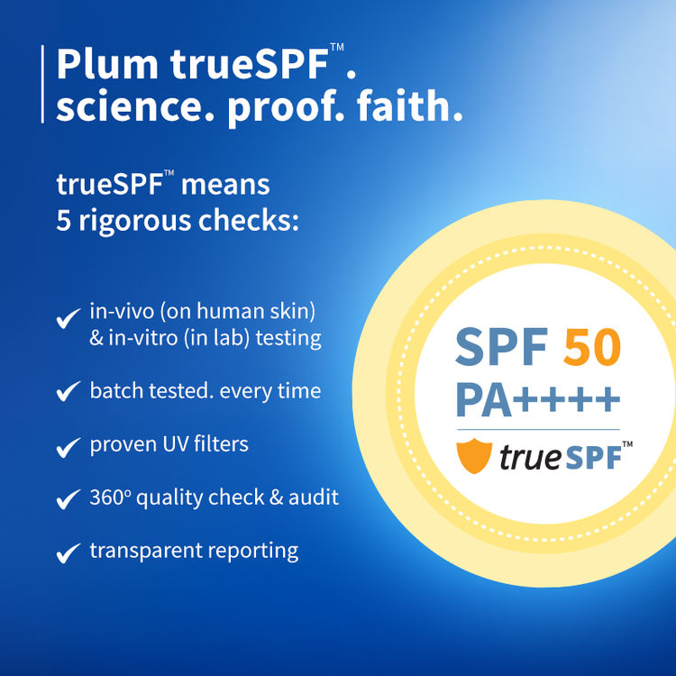 Plum 2% Niacinamide & Rice Water SPF 50 PA+++ Sunscreen, Fades Tan, For Oily To Dry Skin Type
(80g)