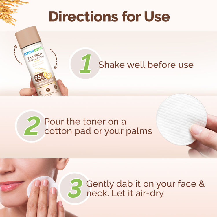 Mamaearth Rice Water Dewy Face Toner with 4% Niacinamide for Glass Skin and All Skin Types (150ml)