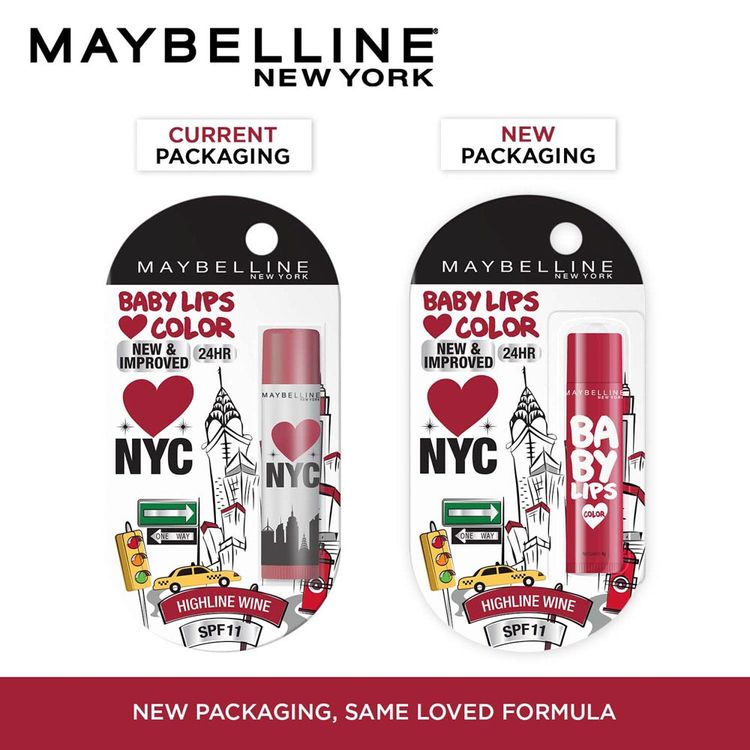 Maybelline Baby Lips Loves NYC Lip Balm with SPF 11 Up to 24H Moisture(Highline Wine)