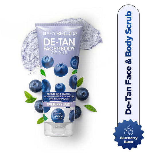 Hilary Rhoda De-Tan Face & Body Scrub - Blueberry Burst 01