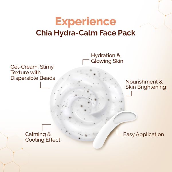 Mamaearth Chia Hydra-Calm Face Pack with Chia Seed & Ceramides for Healthy Skin Barrier - 200 g