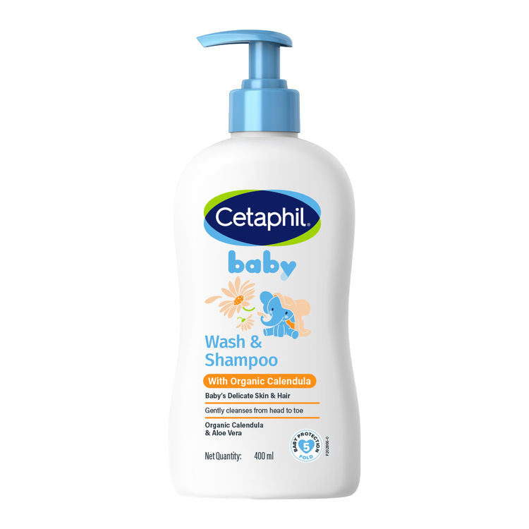 Cetaphil Baby Wash & Shampoo with Organic Calendula (400ml)