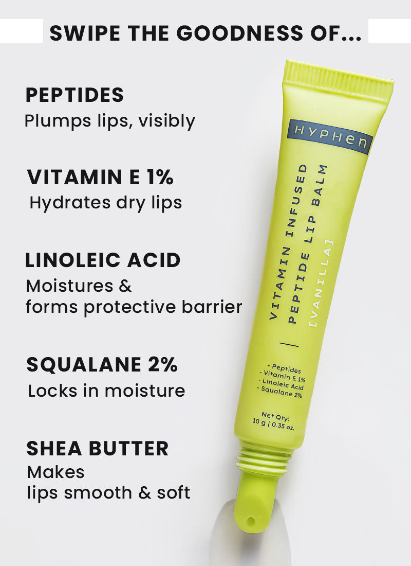 Hyphen Vitamin infused peptide lip balm - vanilla 10g