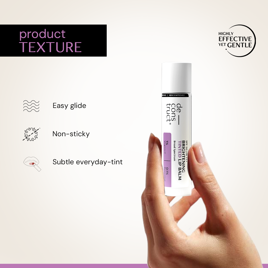 Deconstruct Brightening Tinted Lip Balm with 1% Vitamin C & 0.1 Resorcinol SPF 50