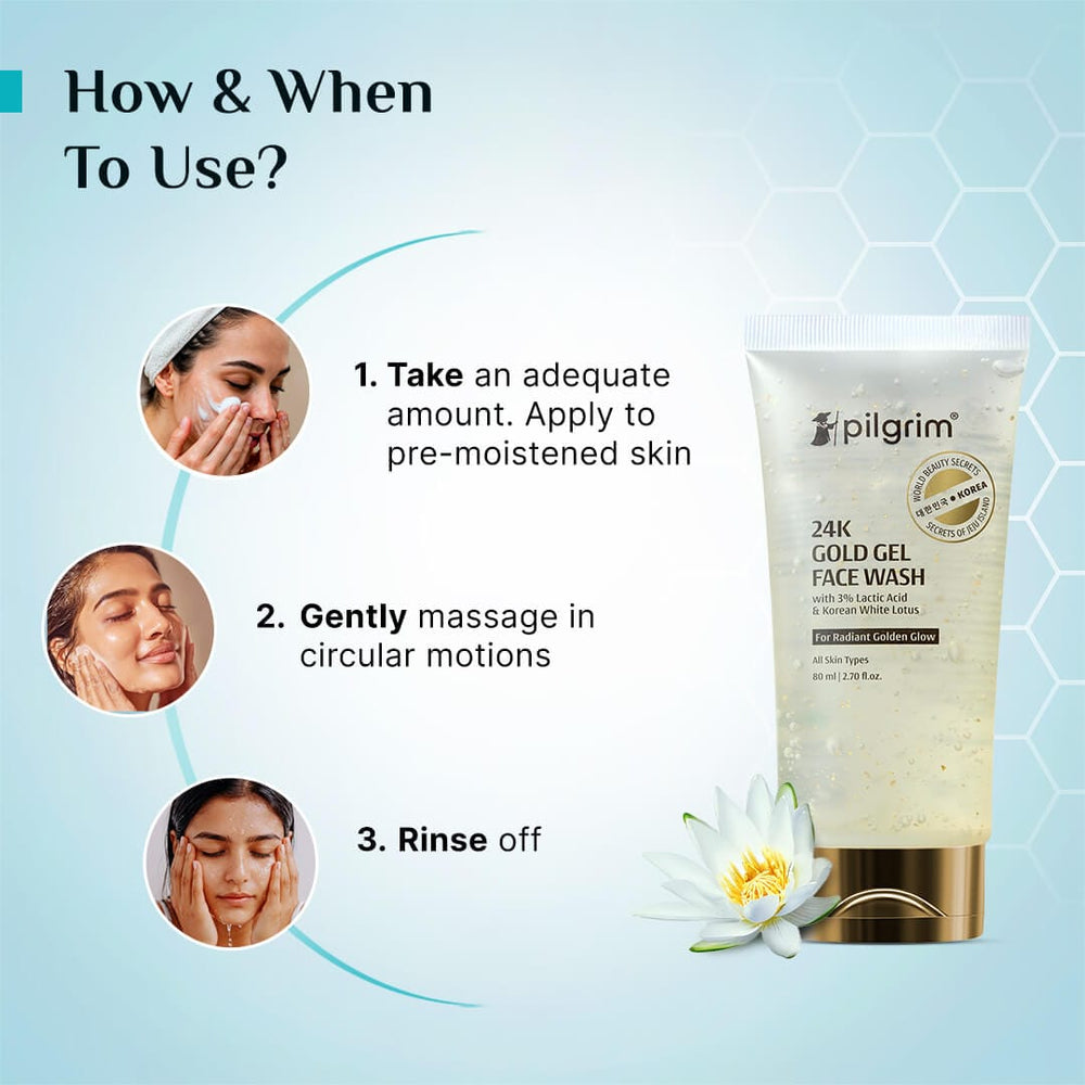 Pilgrim 24K Gold Gel Face Wash