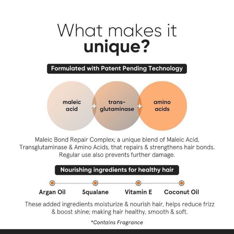 Minimalist Maleic Bond Repair Complex 05% Hair Serum For Soft & Smooth Hair & Treats Split Ends & Breakage
(50ml)