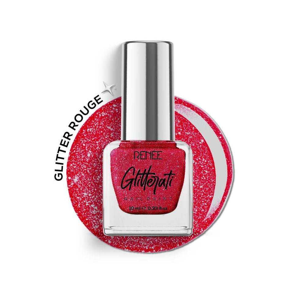 RENEE Glitterati Nail Paint (18  Glitter Rouge)