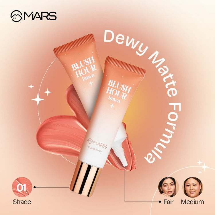 MARS Liquid Blush Hour Dewy-Matte Finish - 01 Dawn
(12ml)