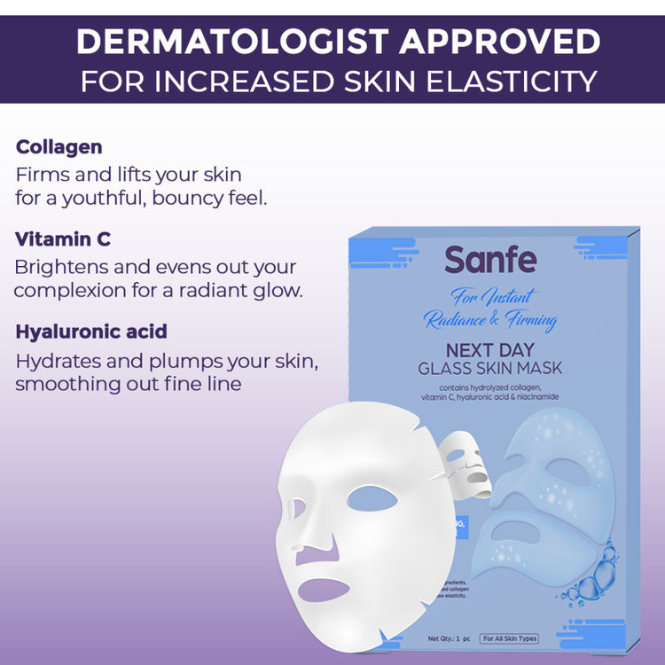Sanfe Next Day Korean Glass Skin Overnight Mask For Instant Radiance, Firming & Deep Hydration
(1)