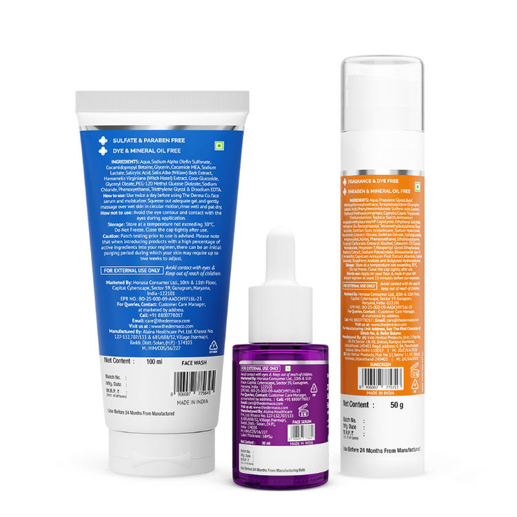 The Derma Co Summer Essential Bestseller Kit With Salicylic & Hyaluronic For Active Acne
(3 pcs)